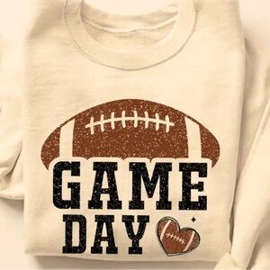 Football Game Day Chic Cozy Pullover Soft Long sleeve Sweatshirt